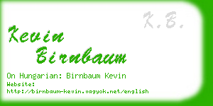 kevin birnbaum business card